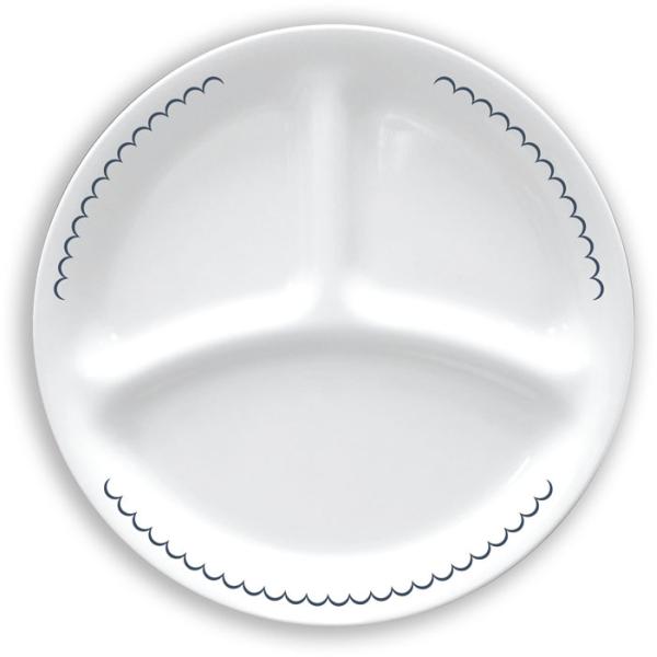 コレール 　CORELLE　カスピアンレース 　ランチ皿　小 　径21.5cm　パール金属　 J385-CPL 　耐熱強化ガラス　アメリカ製