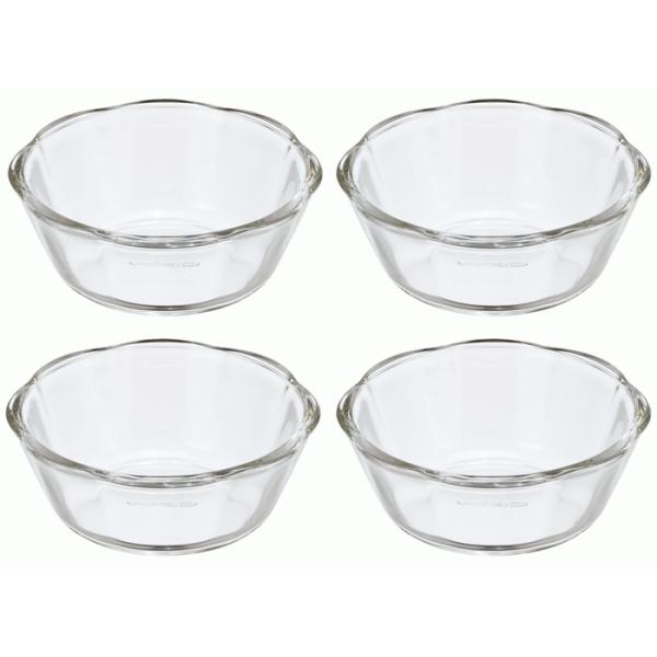 他サイト： HARIO　ハリオ　耐熱ガラス製スイーツボウル200　４個セット 　満水容量200mlの商品画像