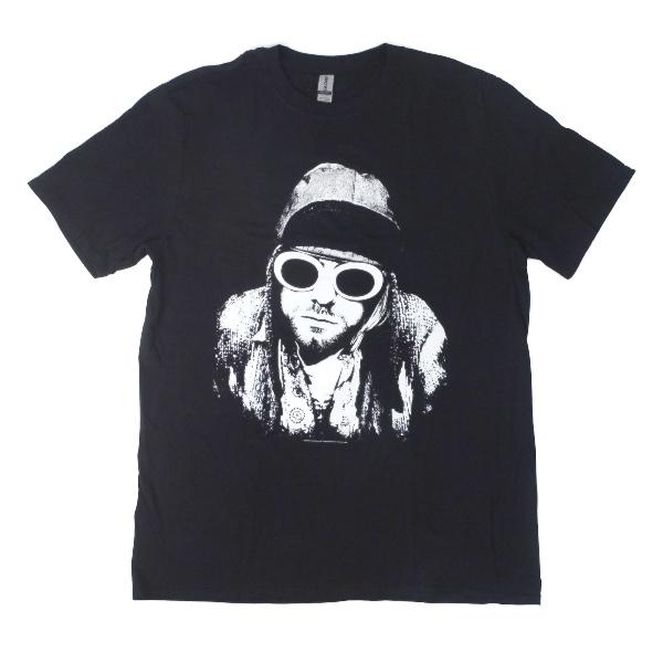 L) カートコバーン BLACK AND WHITE オフィシャル Tシャツ (新品 