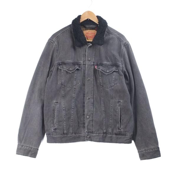 Levi's（リーバイス） ブラック デニム ジャケット ボア Gジャン