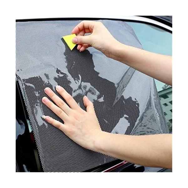 Honel Uv ステッカー 上等 車 日除け ウィンドウ カバー 日よけ 静電ステッカー サイドウィンドウ ブラック 日焼け止め フィルム