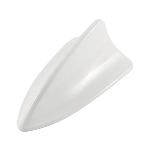 カールーフシャークフィンアンテナ装飾 Sodial R 自己粘着性の白いサメのフィンスタイルのアンテナ 売り込み