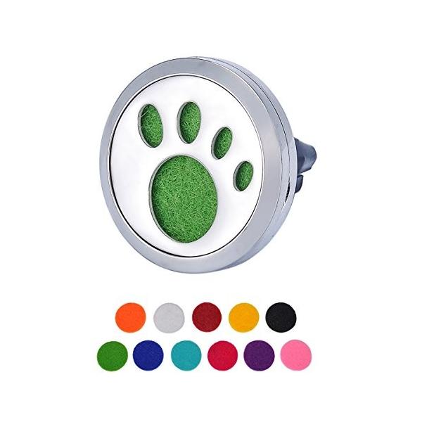 Housweety 今だけ限定15 Offクーポン発行中 肉球マーク 車用アロマディフューザー かーアクセサリー ドライブアロマ クリップ式 30mm 芳香器