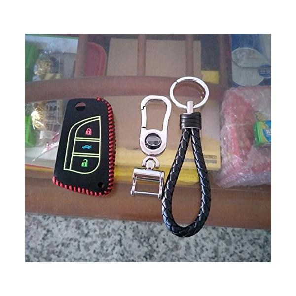 1ピース新しいアイテムキーパック黒キーケース車のキーバッグに適しトヨタカローラカムリlexvin Rav4ハイランダーキーカバーの交換 D Red 無料サンプルok