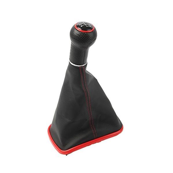 Gzyf 車用 5速ギアノブ シフト ノブ ブーツカバー ギアブーツシフトノブカバー R32 Gti Vw Golf Mk4 ギャザーカバー付き 日本産