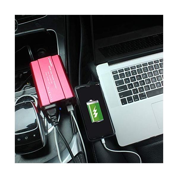 Lvyuan リョクエン カーインバーター 500w シガーソケット コンセント Usb 2 車載充電器 ポート 新品 送料無料 車中泊グッズ 2口 Acコンセント