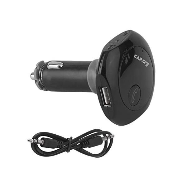 Bluetoothカーキットハンズフリーmp3プレーヤーfmトランスミッタusb車の充電器q7携帯電話用bluetoothスピーカー 色 ブラック