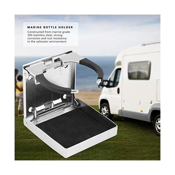 車カップホルダー 車用 ドリンクホルダー 車 ボート ヨット キャラバン マリンボート 無料 トラック用 サイズ調整可能 304ステンレス鋼 折畳み可能