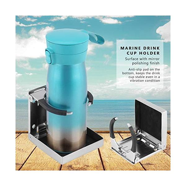 車カップホルダー 車用 ドリンクホルダー 車 ボート ヨット キャラバン マリンボート 無料 トラック用 サイズ調整可能 304ステンレス鋼 折畳み可能