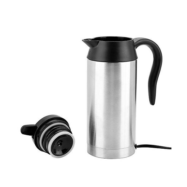 春の新作 Yosoo車載電気ポット車載用ポットカーポット750ミリリットル大容量車用保温ポットボトル電気ケトル湯沸し器ステンレス製車中泊 旅行用24v高速加熱