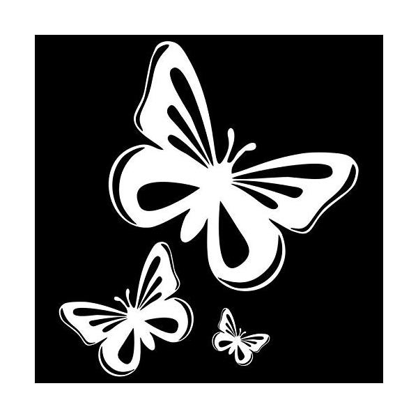 Propenary 15 2 シルバー 17センチメートル美しい蝶ファッションビニール車ステッカーアニマルカースタイリングステッカー おすすめ特集