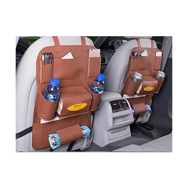 車載収納ポケット 車載バッグ 車用 トランク後部座席収納 バッグシートバックポケット座席 車用キックガード ネット 大容量 Ipad収納 ラゲッジ 新作続