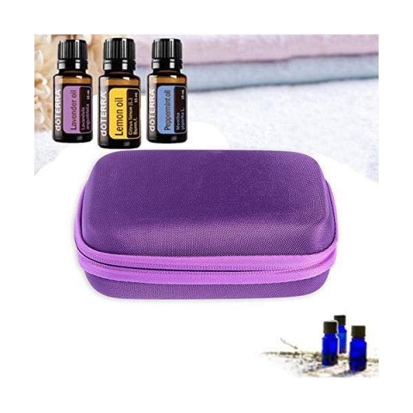 Healifty エッセンシャルオイル収納容器ポータブル香水口紅ボトル収納ケース大容量ボールボトルドロップボトルケース ご注文で当日配送 パープル