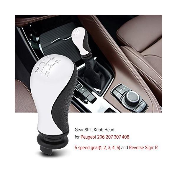 ギアシフトノブ 買収 プラスチック交換 5速ギアシフトノブ 車のギアスティックシフトノブヘッド シトロエンc2 408 307 7 プジョー6