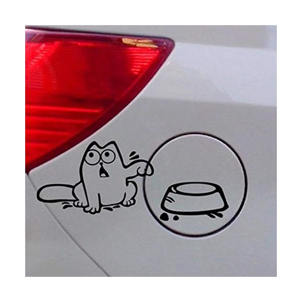 Wangten カーステッカー 車ステッカー 車装飾 出色 自動車ステッカー かわいい空腹の猫 面白いステッカー