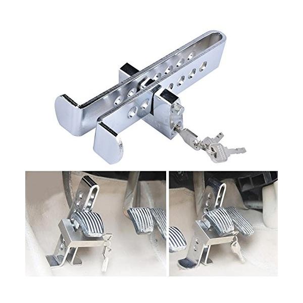 Best365deal セキュリティ自動車ステアリングホイールロック車のブレーキクラッチペダルロック盗難防止車の