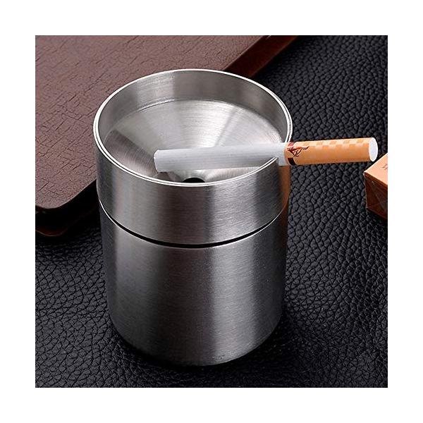 高級 灰皿 車 ふた付き ステンレス 簡単洗い 屋外 はいざら 車載 高さ 11 1cm 卓上