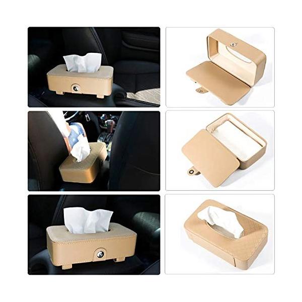 車 ティッシュケース ティッシュボックス Jeyl ティッシュ ボックス カバー ティッシュカバー ケース 本革調 車用 日本製 取り付け 車用品 便利