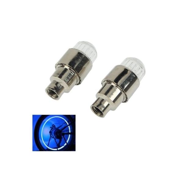 自転車用具 自転車や車のバルブキャップ2個入りモーション活性化ledタイヤカラフルなライト 自転車アクセサリー ご予約品