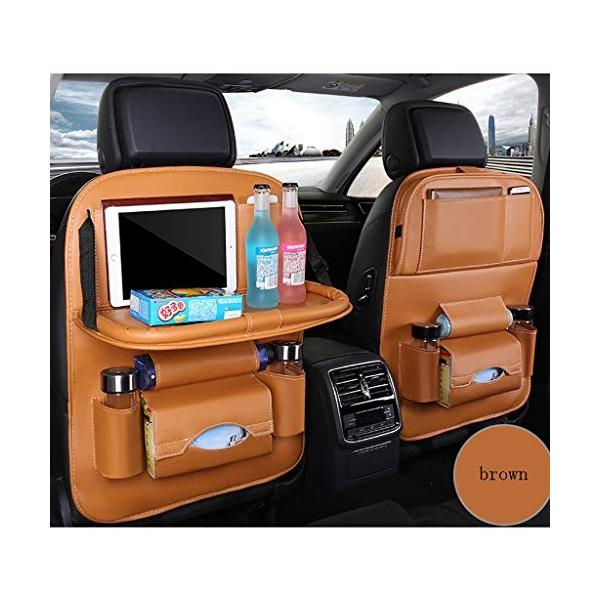 カーシートバックぶら下げ収納バッグユニバーサル多機能車のテーブルオーガナイザー後部車の室内装飾1ピース 色 早割クーポン Brown