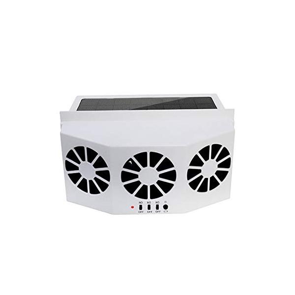 Sugeryy 車用 ツインソーラーファン 換気扇 搭載 車載 人気ブランド ファン 車内換気 カーファン ソーラーパネル 冷却空気 消臭 熱気排出