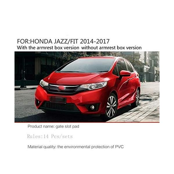 のために適した ほんだ Honda Jazz Fit 14 17 アームレストボックス版 収納スペース保護 車カスタム ゴムマット 新品未使用 インテリア