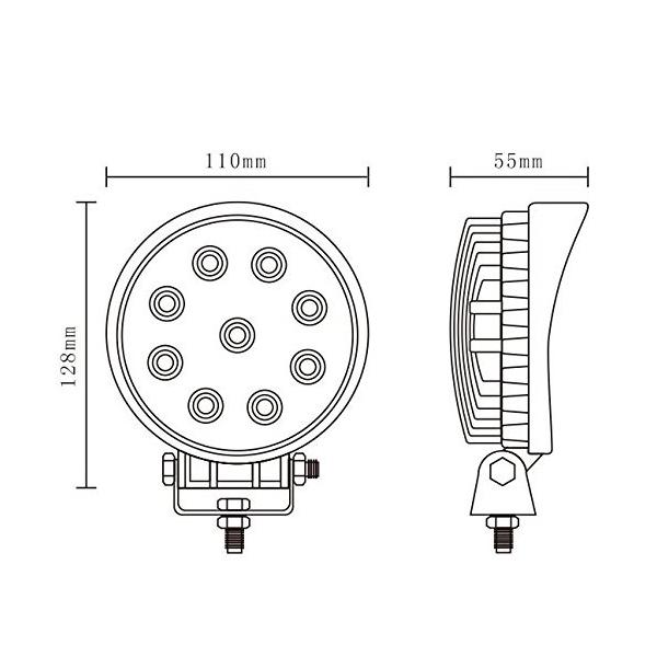 Led作業灯 27w ワークライト ライトバー 車外灯 前照灯 バックライト スポットビーム 取付簡単 お気にいる Suv ワークランプ オフロード Atv