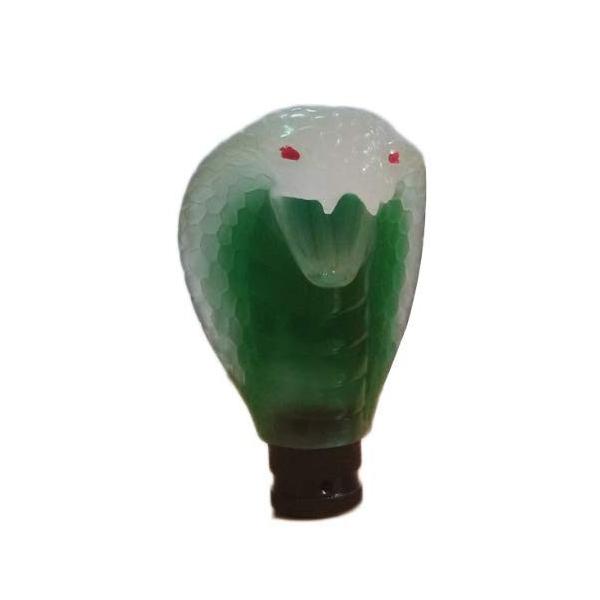 Jinglingkj コブラシフトノブ コブラギアノブ At Mt 車用 緑 汎用 カスタム 国産車に対応 3種類アダプター付き お得クーポン発行中