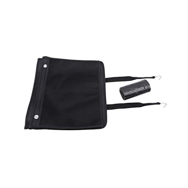 Moonring 車用ゴミ箱 車載ゴミ袋 車用収納ケース 後部座席収納 おしゃれ シートバックポケット 黒色 レザー製 大容量 現金特価 簡単取付 高級感