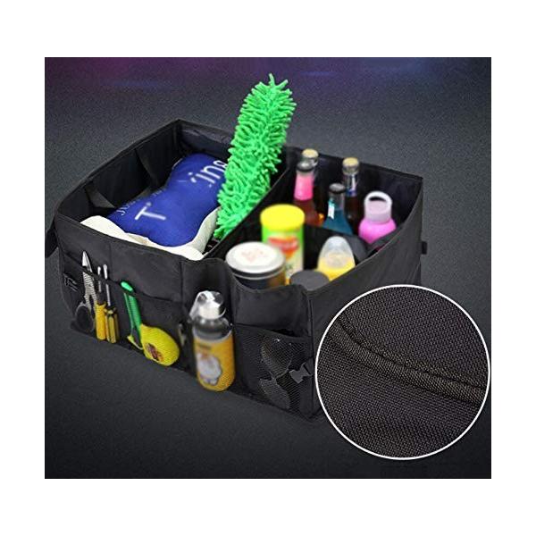 Hsbais 車トランク 毎日がバーゲンセール 折りたたみ式 車の収納ボックスと マルチコンパートメント 3 メッシュポケット