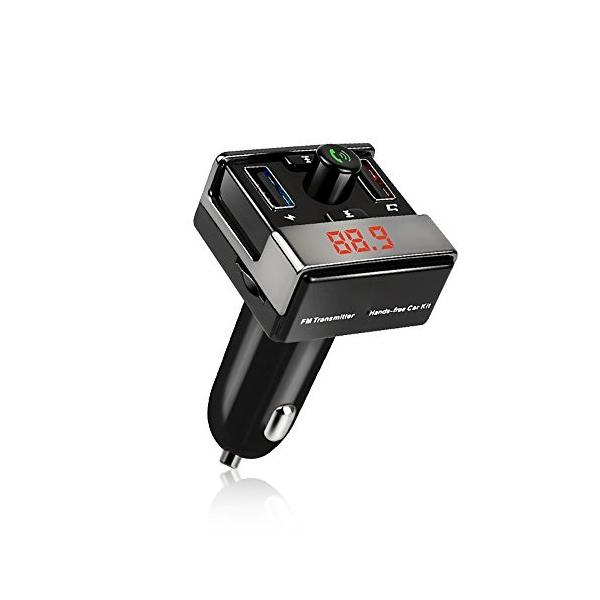 カーブルートゥース ワイヤレスブルートゥースカーキット Fmトランスミッター 変調器 Mp3プレーヤー Usb Lcdリモコン Sd メーカー公式 車載 用