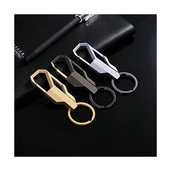 Trueland Wリング式 キーホルダー カラビナフック 高級感 高機能 携帯便利 車 家 感謝価格 ミニ デザイン オシャレ 鍵