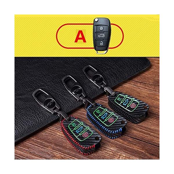 高品質革手編み車キーホルダーキーケースのアウディ A3 A6 コシェボルサ Tt デ Llave 3 A Blue 商い
