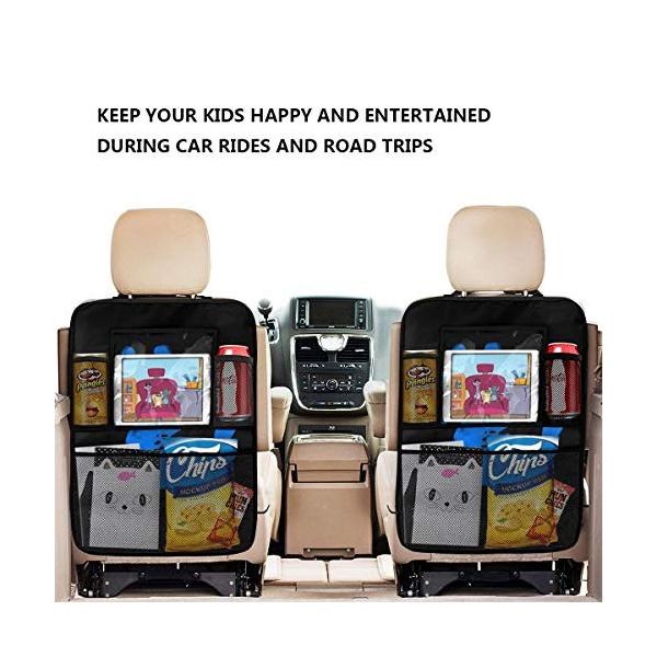 Sunjan 車用シートバックポケット手 後部座席収納 車 収納 ポケット New 汚れ防止 二枚セット 車載ポケット 小物入れ 便利グッズ シートバック