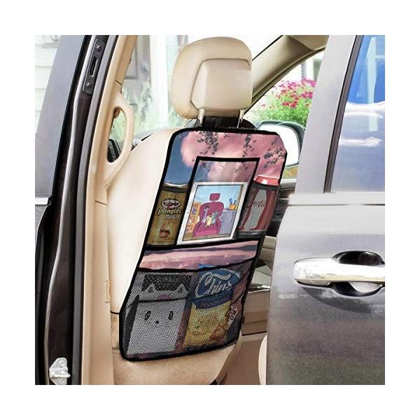 カーシートバック収納袋 スカイ 湖 車用シートバックポケット 年中無休 シートバックポケット 収納袋 車用 後部座席収納 車内整理 車の収納ボックス