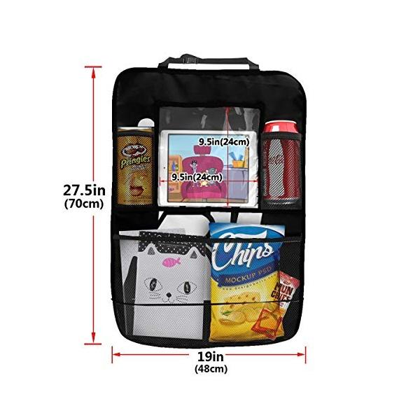 送料無料限定セール中 Sunjan 車用シートバックポケットロック ジェスチャー 後部座席収納 車 収納 汚れ防止 ポケット シートバック 小物入れ 二枚セット