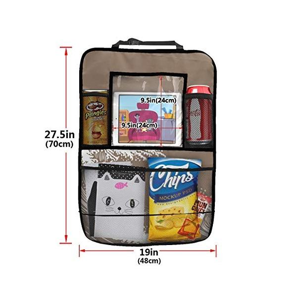 Sunjan 車用シートバックポケット海 後部座席収納 車 収納 ポケット 汚れ防止 シート