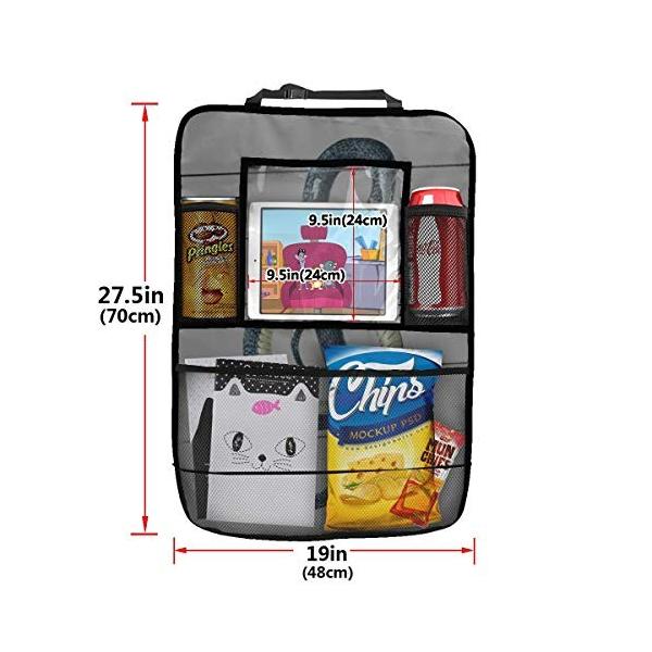 カーシートバック収納袋 車の収納袋 車用収納ポケット 蛇のマーク