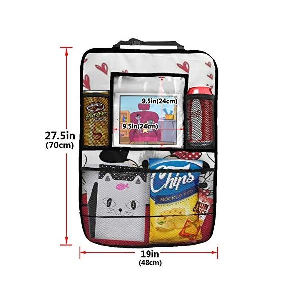 愛されたミッキーミニー 車用シートバックポケット 車用収納ポケット 多機能