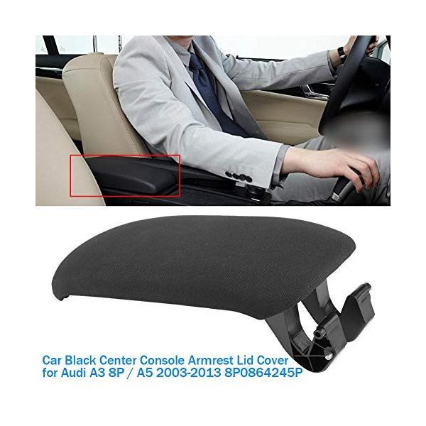 Aramox アームレストカバー 車 センターコンソールアームレストカバー 取り付けが簡単 アウディa3 8p A5 03