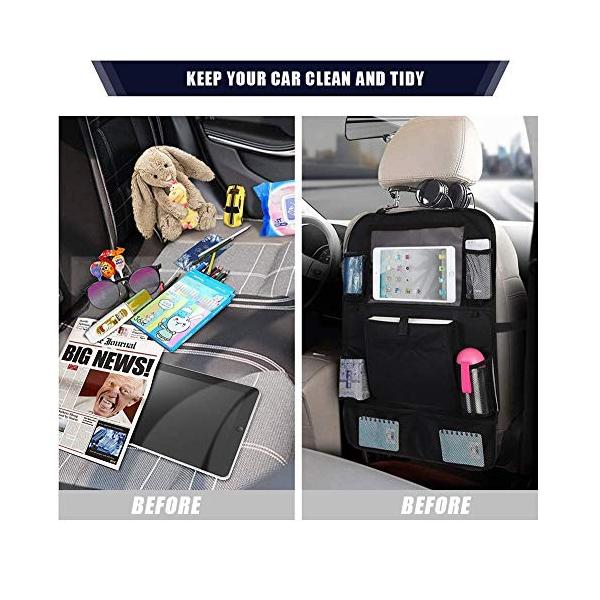 車用収納ポケット シートバックポケット 2枚セット 後部座席収納 カーシートバックバッ グ 収納袋 激安 超特価 キックガード 防水防汚 大容量 多機能 車