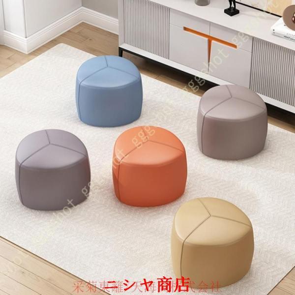 スツール クリア 多機能 おしゃれ かわいい インテリア オットマン グレー スツール 椅子 オットマン 丸 おしゃれ ブークレ 高さ46cm サイド