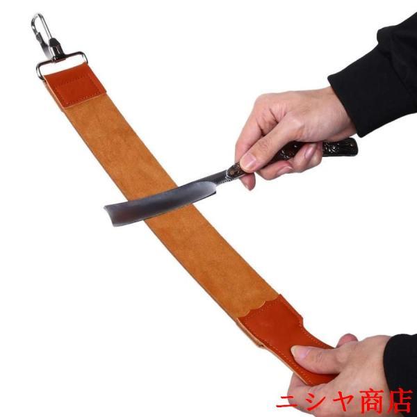 革砥 皮砥(革砥) 理容革砥 ダブル層牛革 革砥ベルト 研磨 砥ぎ 革 かわと 理容室ストレートナイフ研ぎ 男性シェービングツール 耐久性 ブラウン