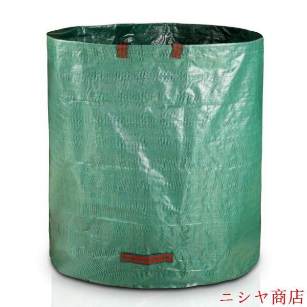 ガーデンバッグ ガーデンバケツ 折り畳み 再利用可能 丈夫 500L 直径80cm×深さ100cm 収納専用バッグ 集草バッグ 園芸用 広幅の持ち手 一枚入り