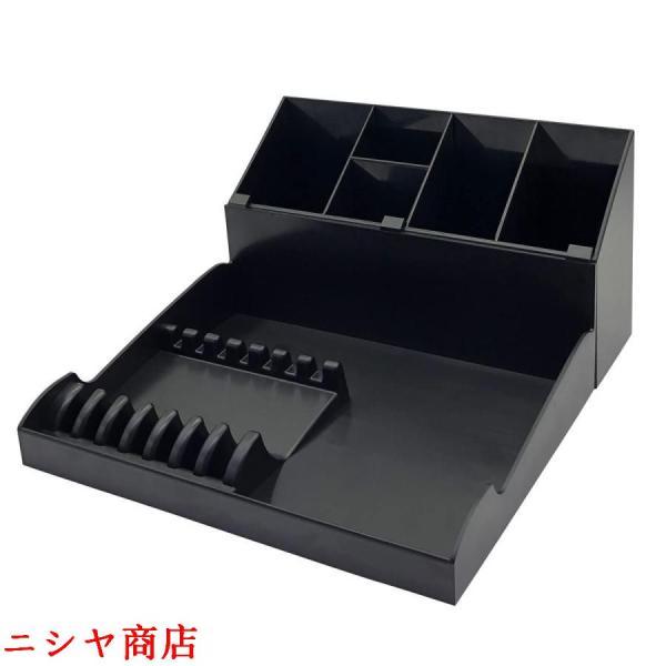 シザスタンド 7丁 はさみバッグ シザーケース シザケース置き シザトレー ハサミブラシ立て 美髪道具収納ケース 美容師 理髪ツール収納ボックス美容院はさみの吸