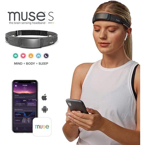専用ケース付きセット MUSE S 脳波センサリング 瞑想用ヘッド