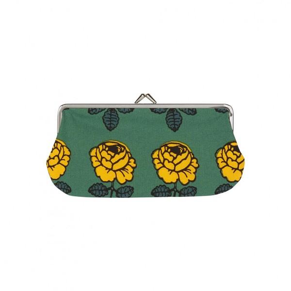 マリメッコ Marimekko マーライスルース Maalaisruusu 田舎の薔薇 バラ Vihkiruusu ヴィヒキルース 緑地 薔薇橙色 がま口 ポーチ M 84 北欧雑貨 フプフプカンパニー 通販 Yahoo ショッピング