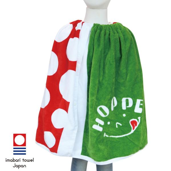 ラップタオル Sサイズ レッドドット 今治タオル HOPPE ホッペ ハンドメイド 安心 日本製 入園入学 保育園 幼稚園 小学校 お着換え プール 水泳 教室 高品質