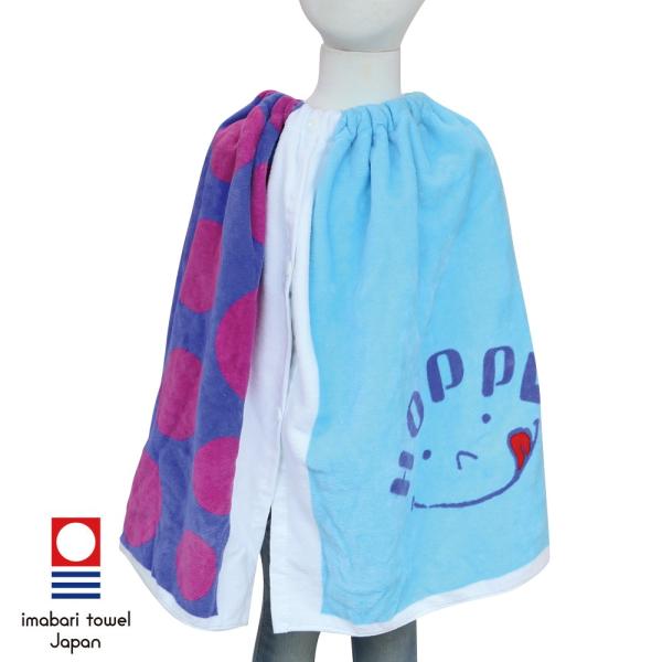 ラップタオル Sサイズ パープルドット 今治タオル HOPPE ホッペ ハンドメイド 日本製 入園入学 保育園 幼稚園 小学校 お着換え プール 水泳 教室 高品質