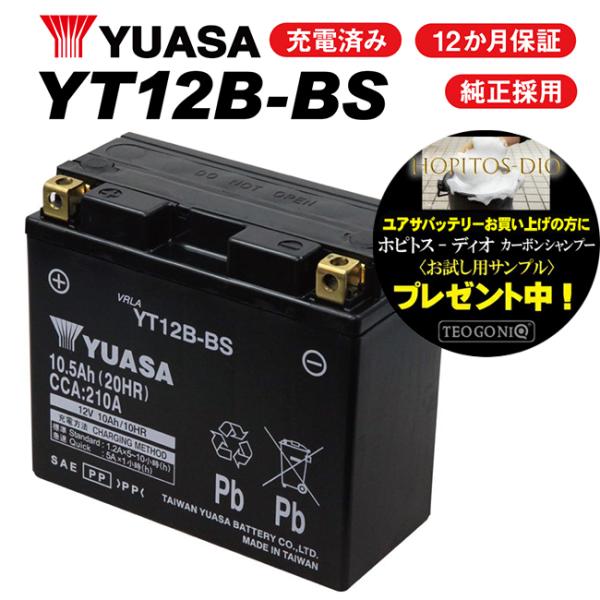 2極タイプ 在庫有 セール特価 1年保証付 YT12B-BS バッテリー YUASA